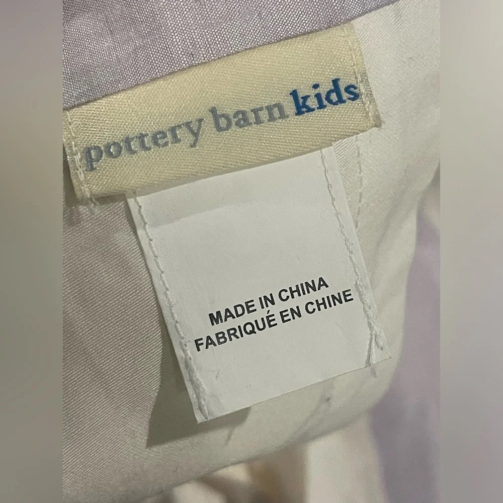 2 Pottery Barn Kids Lilac Stripe 100% Silk dupioni curtain panels
